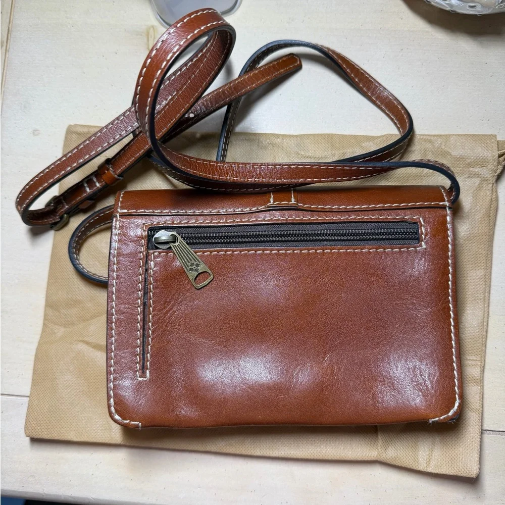 Patricia Nash Crossbody Bag Tori Tan Leather Heritage Collection Organizer Small - Picture 3 of 4